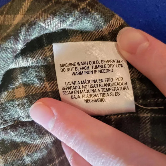 Outdoor Life Men's Green Plaid Flannel Buttondown Shirt Size Large - Picture 10 of 12